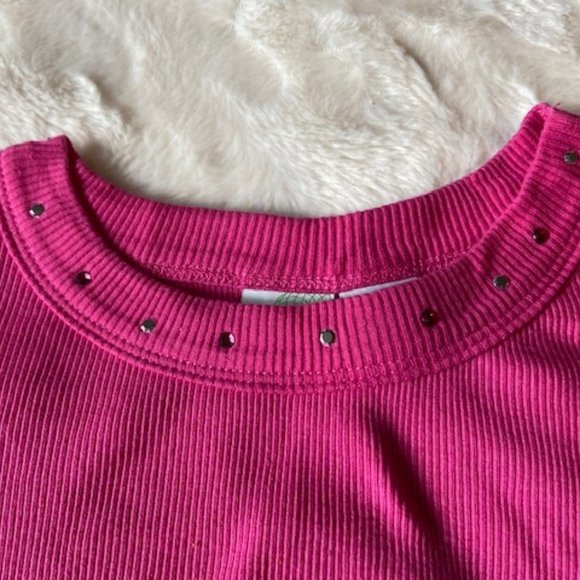 3/$25 Circo Sleeveless fuchsia tank top Girl's Size 6/6X - Picture 3 of 8